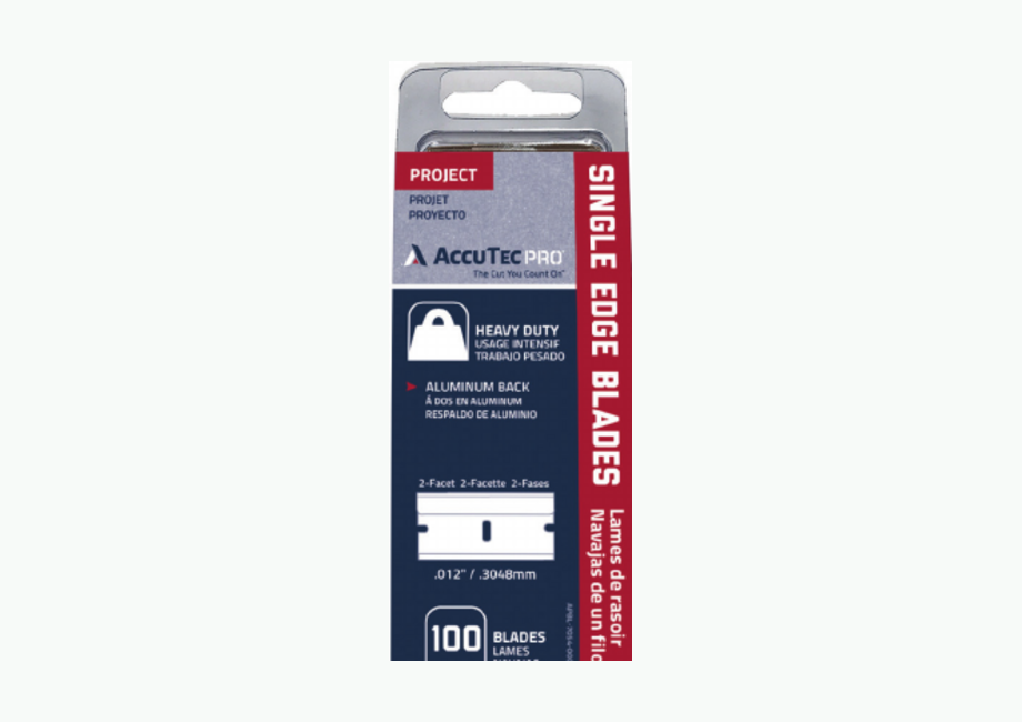 Embalagem APBL-7054 Heavy Duty Aluminum Back Single Edge Blade