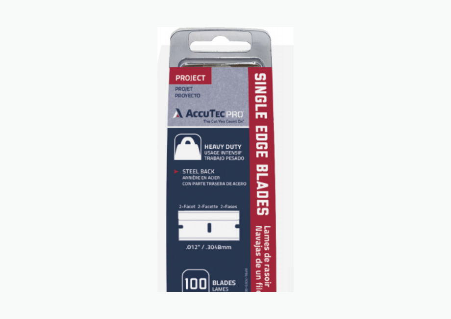 Embalagem APBL-7055 Heavy Duty Aluminum Back Single Edge Blade